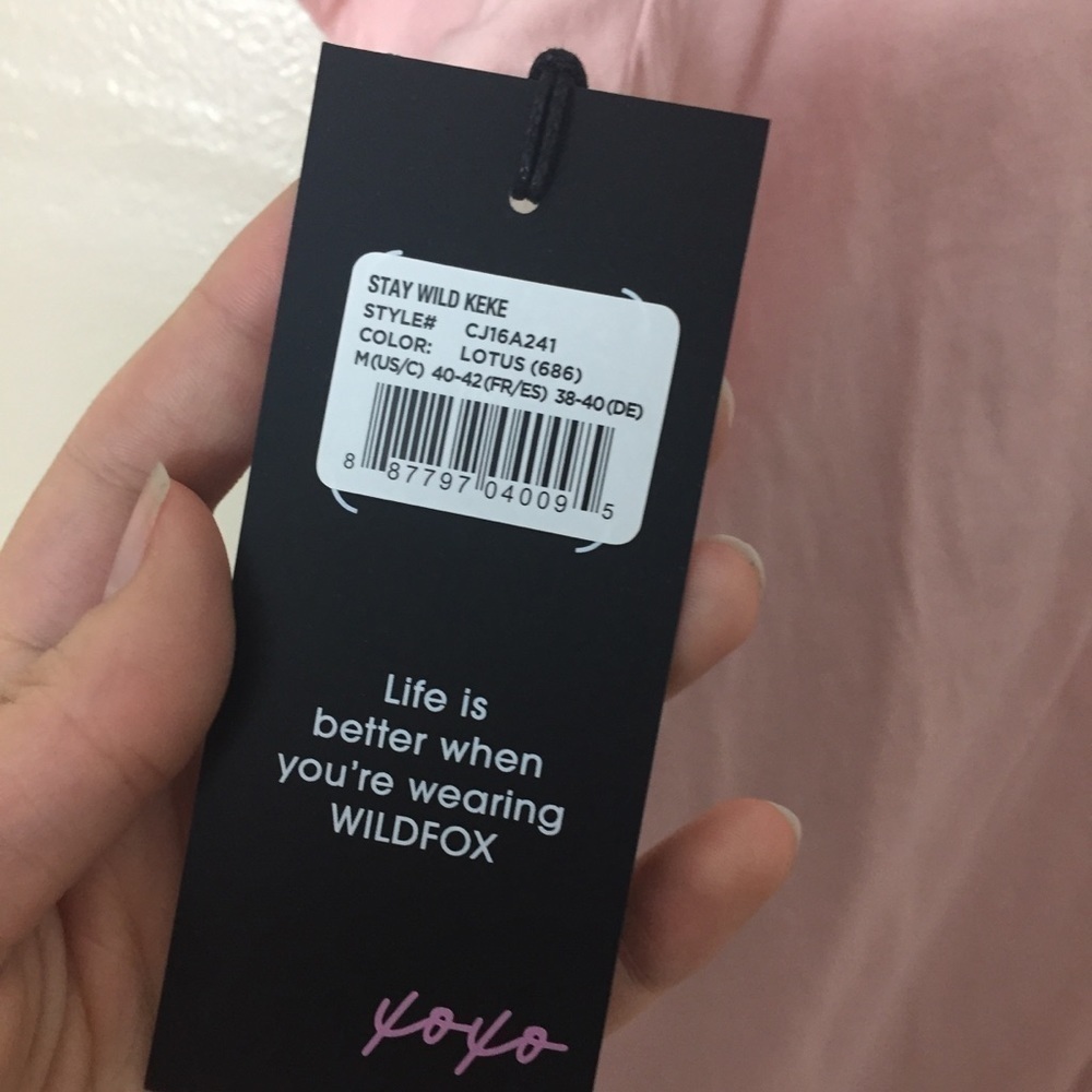 [Wildfox] Light Pink Cheetah Graphic Print Short Sleeve Casual T-Shirt — image 8 of 8